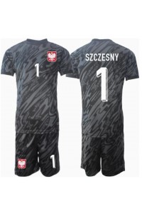 Polen Wojciech Szczesny #1 Keeper Babyklær Borte Fotballdrakt til barn EM 2024 Korte ermer (+ Korte bukser)